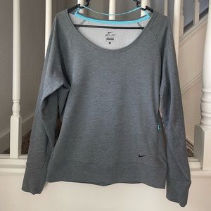 Nike Dri Fit - Off the shoulder - Grey Heather